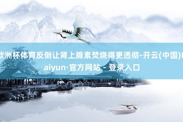 欧洲杯体育反倒让肾上腺素焚烧得更透彻-开云(中国)Kaiyun·官方网站 - 登录入口