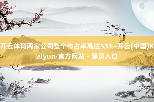开云体育两家公司整个市占率高达53%-开云(中国)Kaiyun·官方网站 - 登录入口