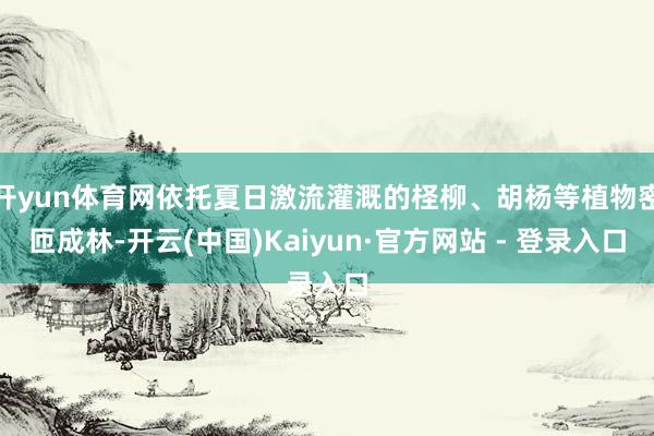 开yun体育网依托夏日激流灌溉的柽柳、胡杨等植物密匝成林-开云(中国)Kaiyun·官方网站 - 登录入口
