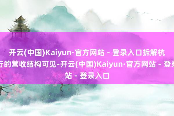 开云(中国)Kaiyun·官方网站 - 登录入口拆解杭州银行的营收结构可见-开云(中国)Kaiyun·官方网站 - 登录入口
