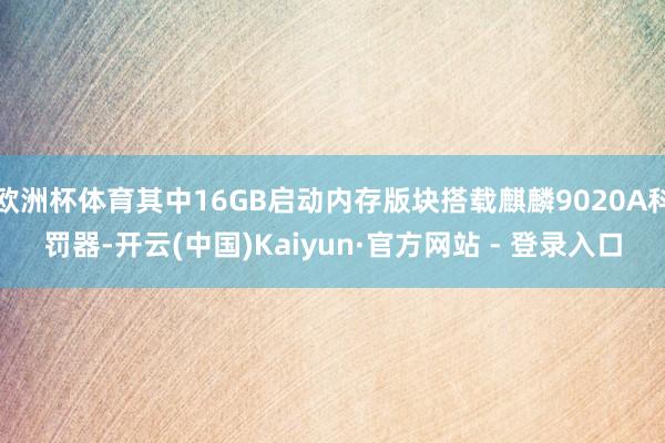 欧洲杯体育其中16GB启动内存版块搭载麒麟9020A科罚器-开云(中国)Kaiyun·官方网站 - 登录入口