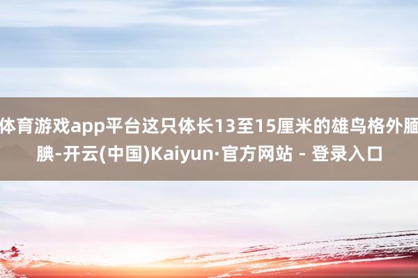 体育游戏app平台这只体长13至15厘米的雄鸟格外腼腆-开云(中国)Kaiyun·官方网站 - 登录入口