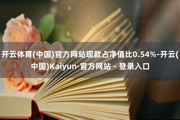 开云体育(中国)官方网站现款占净值比0.54%-开云(中国)Kaiyun·官方网站 - 登录入口