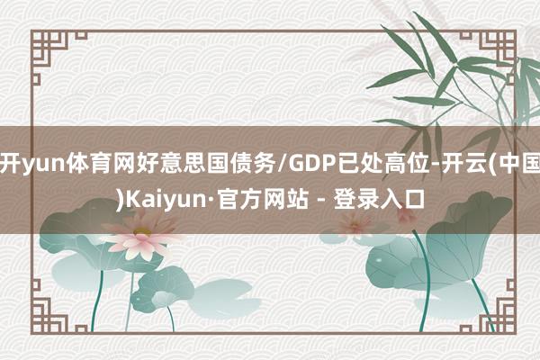开yun体育网好意思国债务/GDP已处高位-开云(中国)Kaiyun·官方网站 - 登录入口