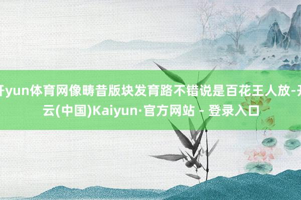 开yun体育网像畴昔版块发育路不错说是百花王人放-开云(中国)Kaiyun·官方网站 - 登录入口