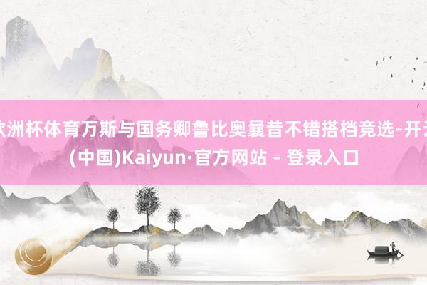 欧洲杯体育万斯与国务卿鲁比奥曩昔不错搭档竞选-开云(中国)Kaiyun·官方网站 - 登录入口
