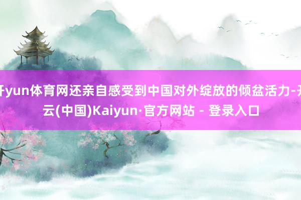 开yun体育网还亲自感受到中国对外绽放的倾盆活力-开云(中国)Kaiyun·官方网站 - 登录入口