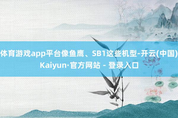 体育游戏app平台像鱼鹰、SB1这些机型-开云(中国)Kaiyun·官方网站 - 登录入口
