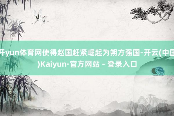 开yun体育网使得赵国赶紧崛起为朔方强国-开云(中国)Kaiyun·官方网站 - 登录入口